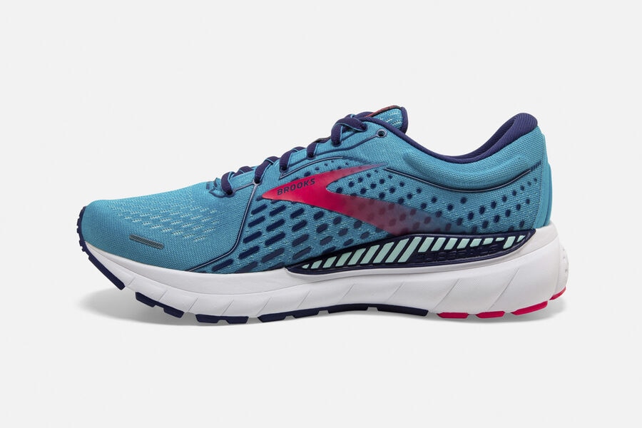 Brooks Adrenaline Gts 21 Road Löparskor Dam - Blå/Rosa - 3729-QAOTJ